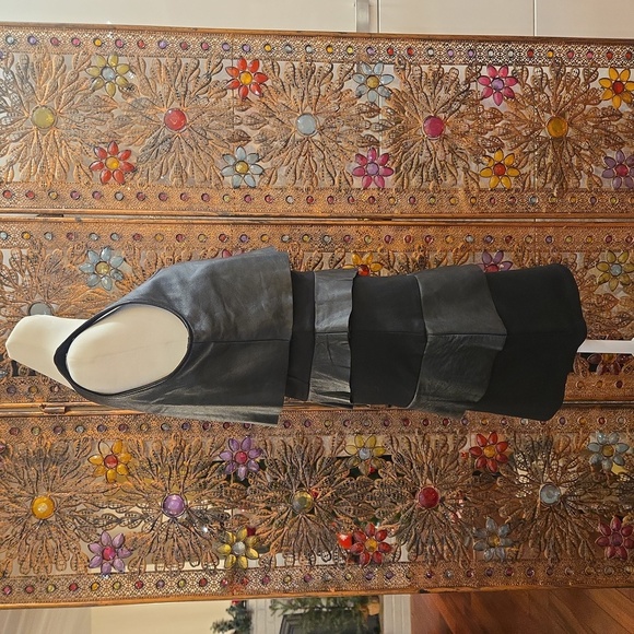 NWT Revolve x Blaque Label Womens Leather Party Cocktail Dress Black Size Large - Picture 4 of 10